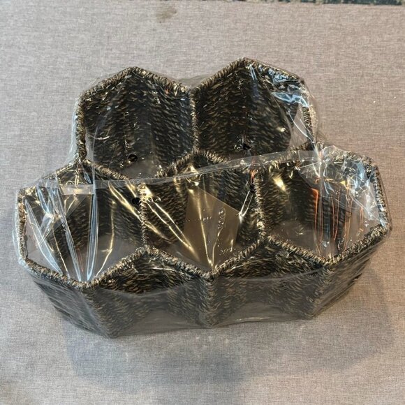 Countertop Wine Rack, Seagrass/Metal Wine Rack, Tabletop for Various Wine Bottle - Picture 2 of 6